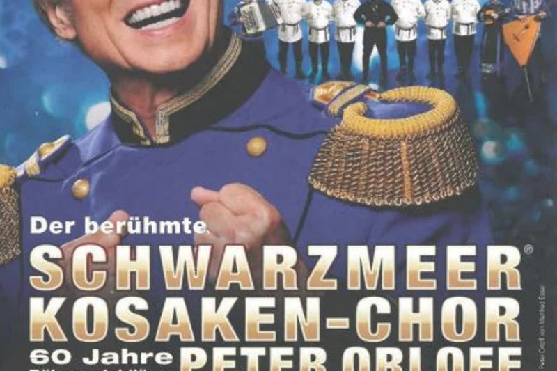 Plakat Schwarzmeer Kosaken-Chor mit Peter Orloff