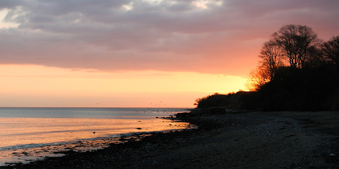 Brodtener Steilküste im Sonnenuntergang