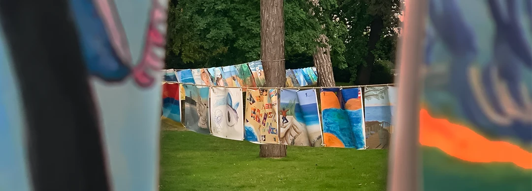 Planen von Kunstwerken im Park