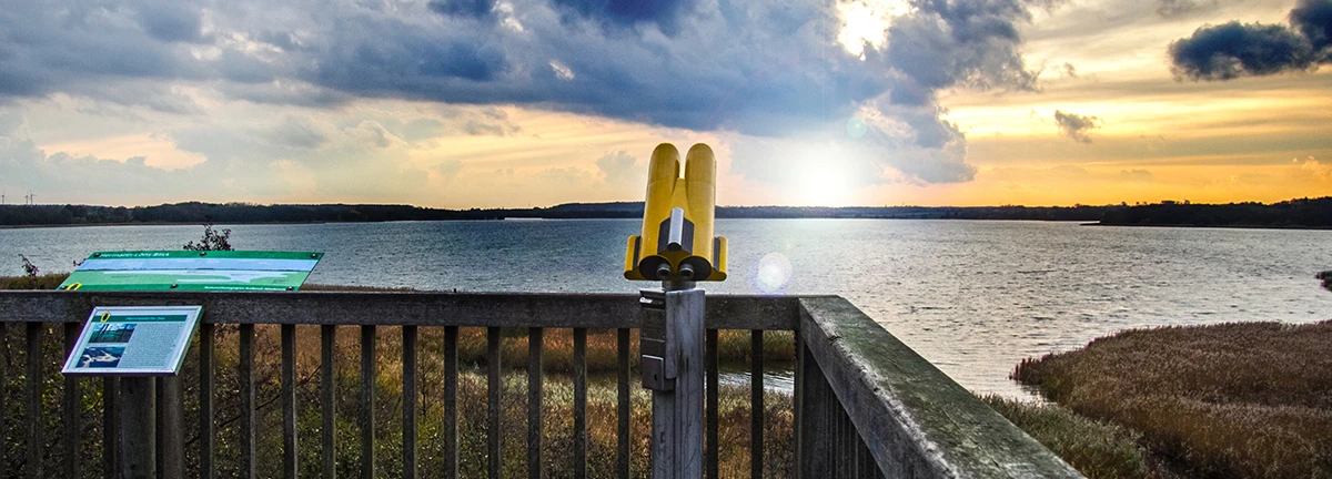 Der Ausblick vom Hermann Löns Aussichtsturm auf den Hemmelsdorfer See