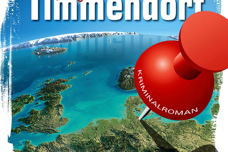 Buchcover Sabine Latzel Timmendorf mit einer Deutschlandmarke mit Nadel bei Timmendorf als Motiv