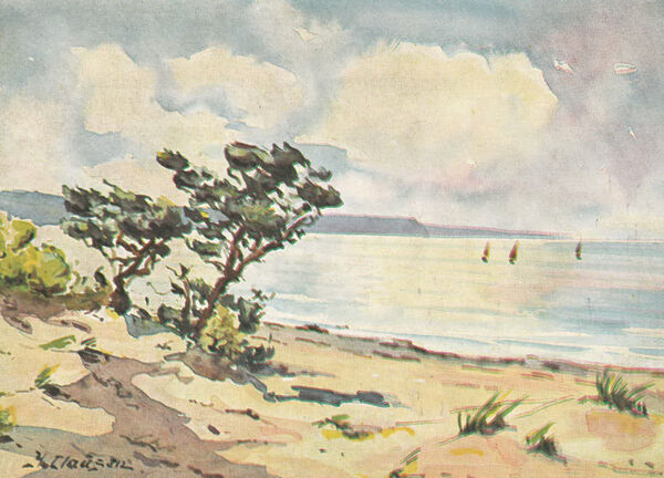 Gemälde einer Küste von Helmut Clausen