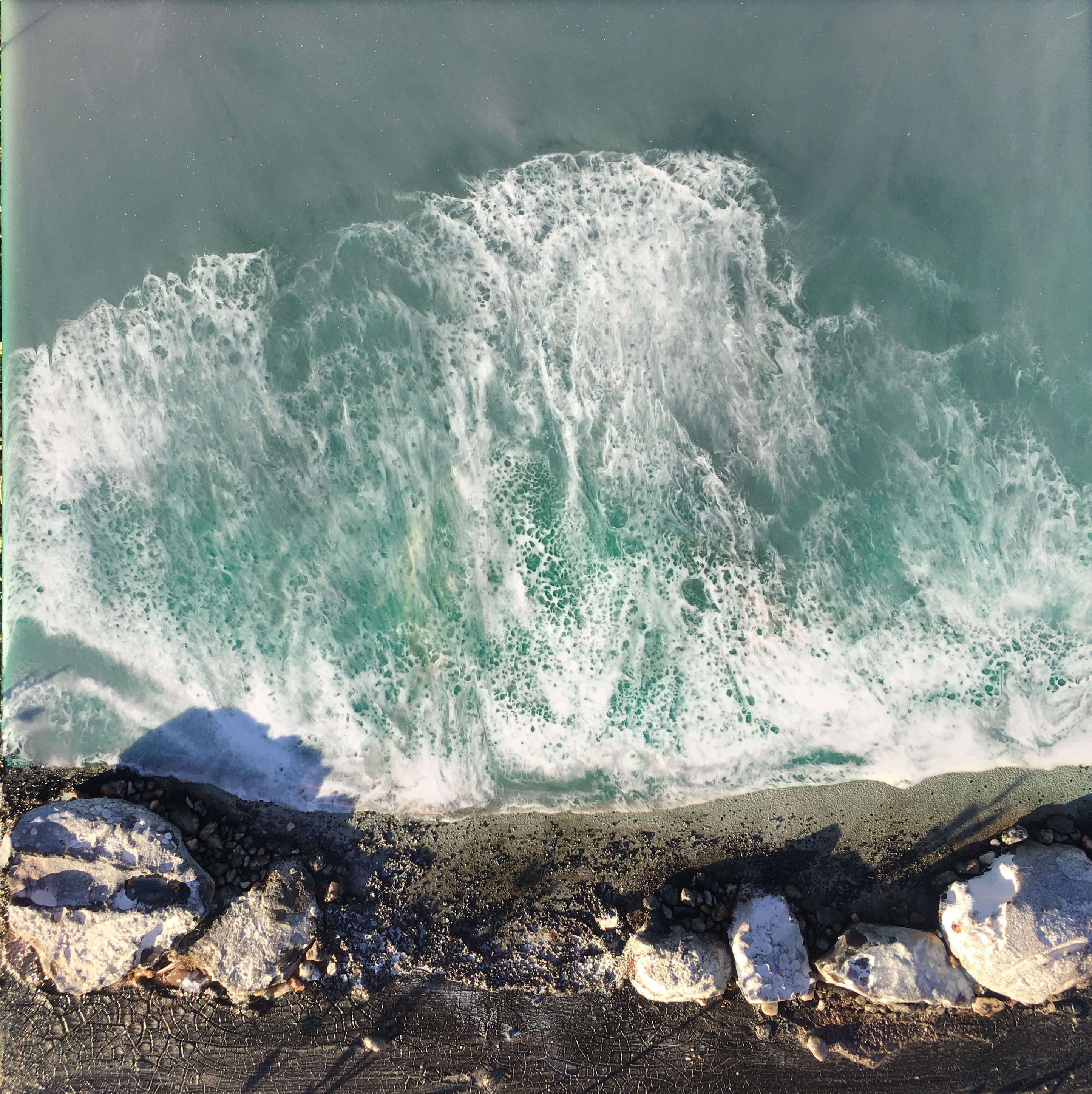 Foto vom Strand von oben