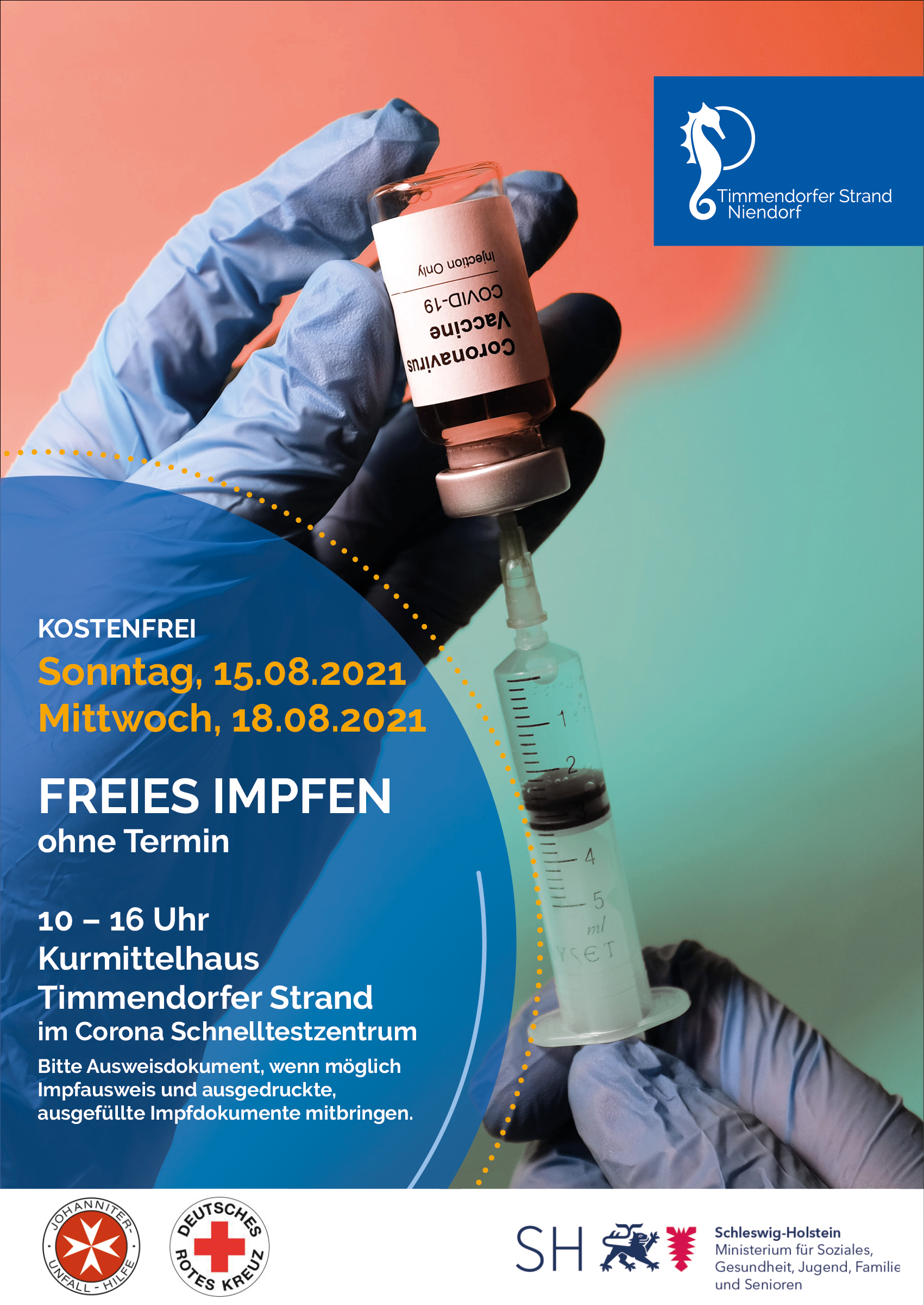 Flyer Titelblatt Freies Impfen ohne Termin
