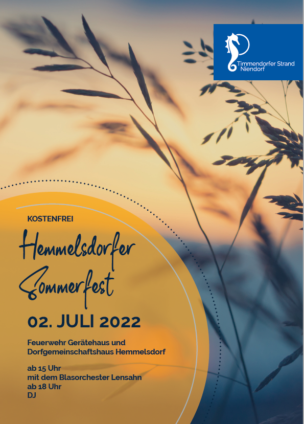 Flyer Hemmelsdorfer Sommerfest 02. Juli 2022